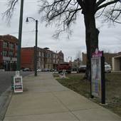 View from south end of fire station and reverse