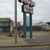View of parking lot and reverse towards fire station