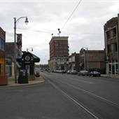Reverse facing west from fire station and boarding house